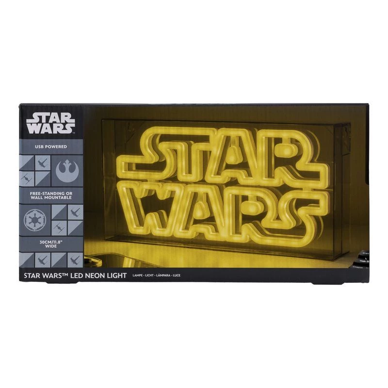 LED neónové svetlo Paladone Star Wars Design PP13123SW — dekoratívna LED tabuľa na stenu alebo policu