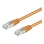Wentronic Goobay CAT 5e patch kábel, F/UTP, oranžový, 0,5 m - CCA zmes medi (93456)