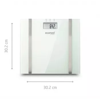 Ecomed BS-70E obdĺžniková biela elektronická osobná váha