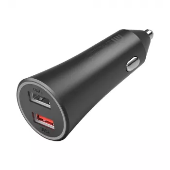 Xiaomi 37 Watt dvojportová nabíjačka do auta čierna, čierna