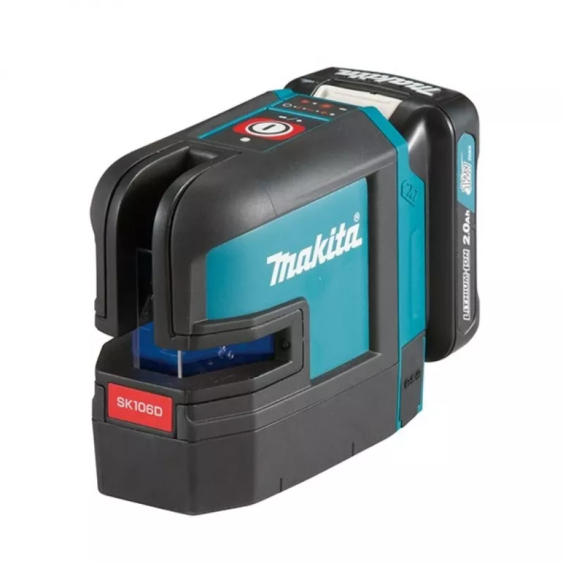 Makita SK106DZ bezdrôtový krížový čiarový laser, čierny