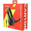 CANYON PC headset HSC-1 PC Mic Flat 2m čierny