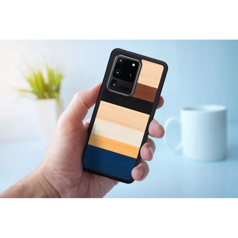 Puzdro na telefón Man and Wood pre Samsung Galaxy S20 Ultra — čierna
