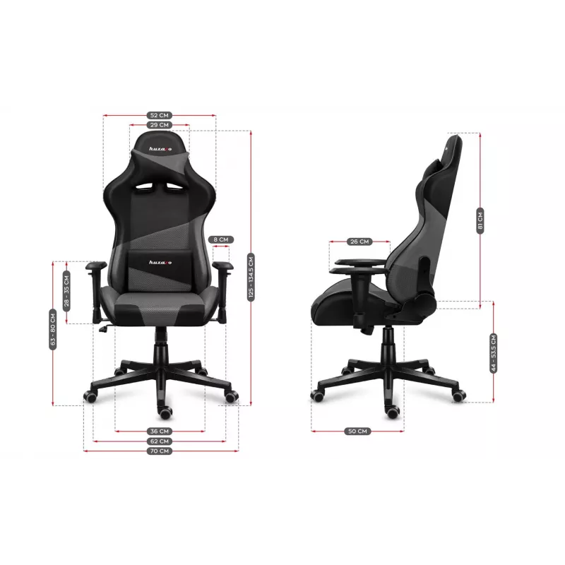 Huzaro Force 6.2 sivá Mesh herná stolička