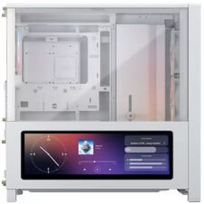 Corsair FRAME 4000D LCD RS PC skriňa, Midi-Tower, ATX, ARGB, tvrdené sklo - biela