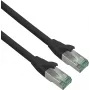 Helos Patch kábel 363729, RJ-45 na RJ-45, Cat.6a S/FTP (surový kábel Cat.7), 0,25 m, čierny