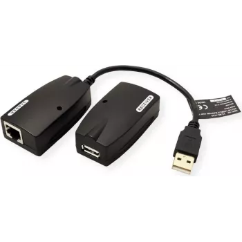 Value 12.99.1123 káblový adaptér USB-A - RJ-45 čierny (12.99.1123)