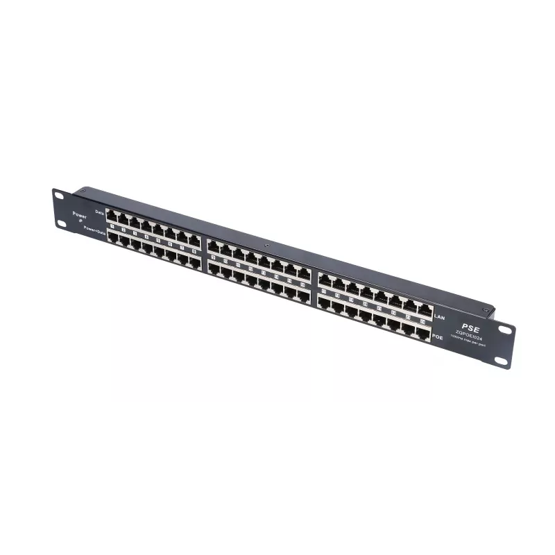 Extralink PoE injektor 24 port 24x 100Mb/s RJ45, Rackmount