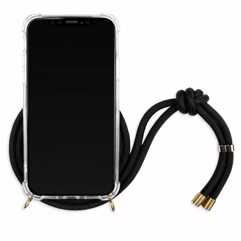 Lookabe puzdro na telefón s náhrdelníkom pre iPhone XR, zlaté/čierne