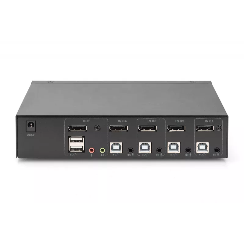 KVM prepínač Digitus DS-12891 4x1 DP USB 4K Ultra HD