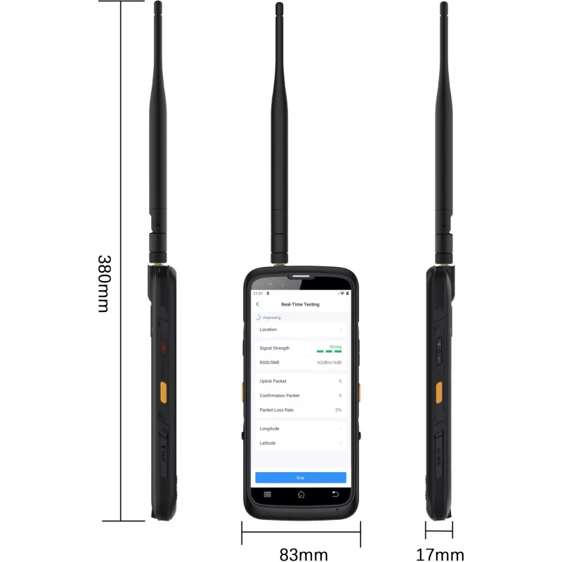 LoRaWAN Wi‑Fi terénny tester Milesight FT101-868M — model FT101-868M