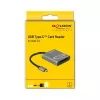 Čítačka kariet DeLOCK 91741 USB 3.2 Gen 1 Type-C čierna sivá