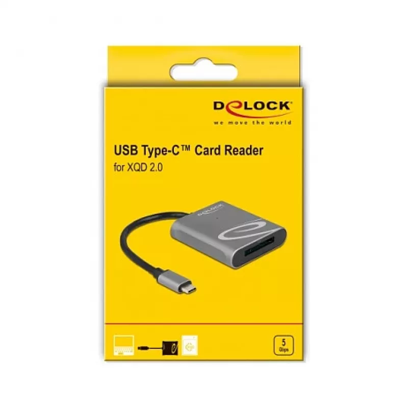 Čítačka kariet DeLOCK 91741 USB 3.2 Gen 1 Type-C čierna sivá