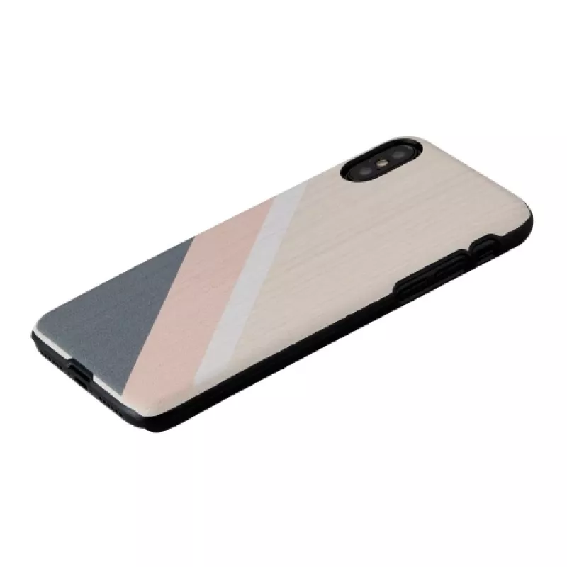 Puzdro na smartphone man and wood pre iPhone X/XS – Pink Suit čierna