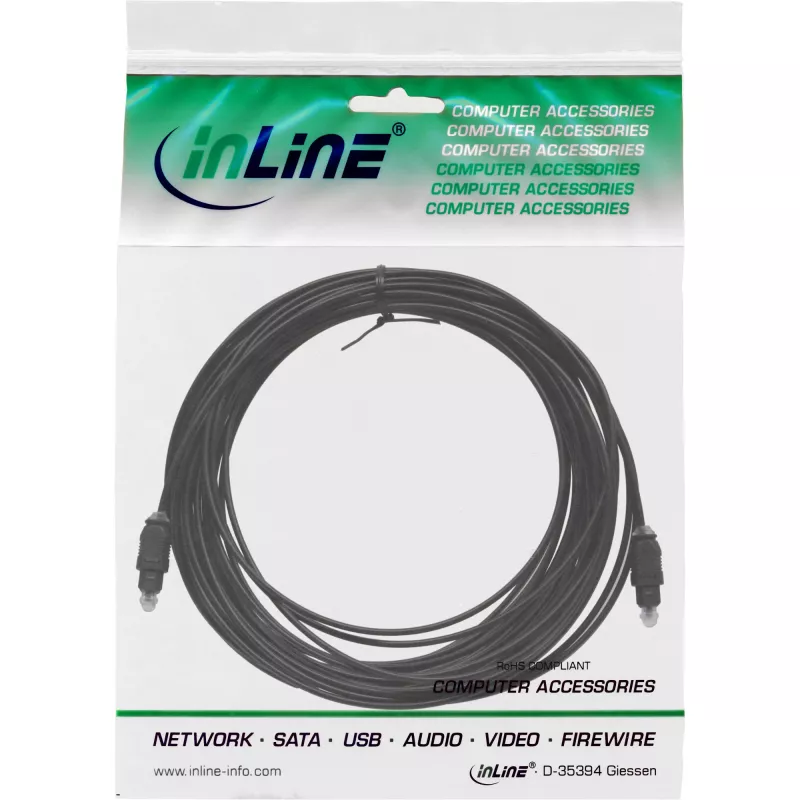 InLine optický audio kábel Toslink konektor samec / konektor samec 2 m, modrý