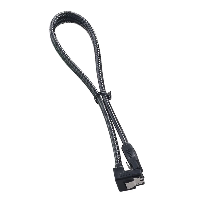ModMesh Right Angle SATA 3 kábel 30 cm - carbon - kábel - Digital/Dáta (CM-CAB-RSAT-N30KC-R)