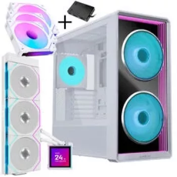 Lian Li LANCOOL 217 INF PC skriňa - balenie + HydroShift II LCD-S 360TL AIO + 3x UNI FAN SL-INF 120 Reverse Blade ventilátory - biela