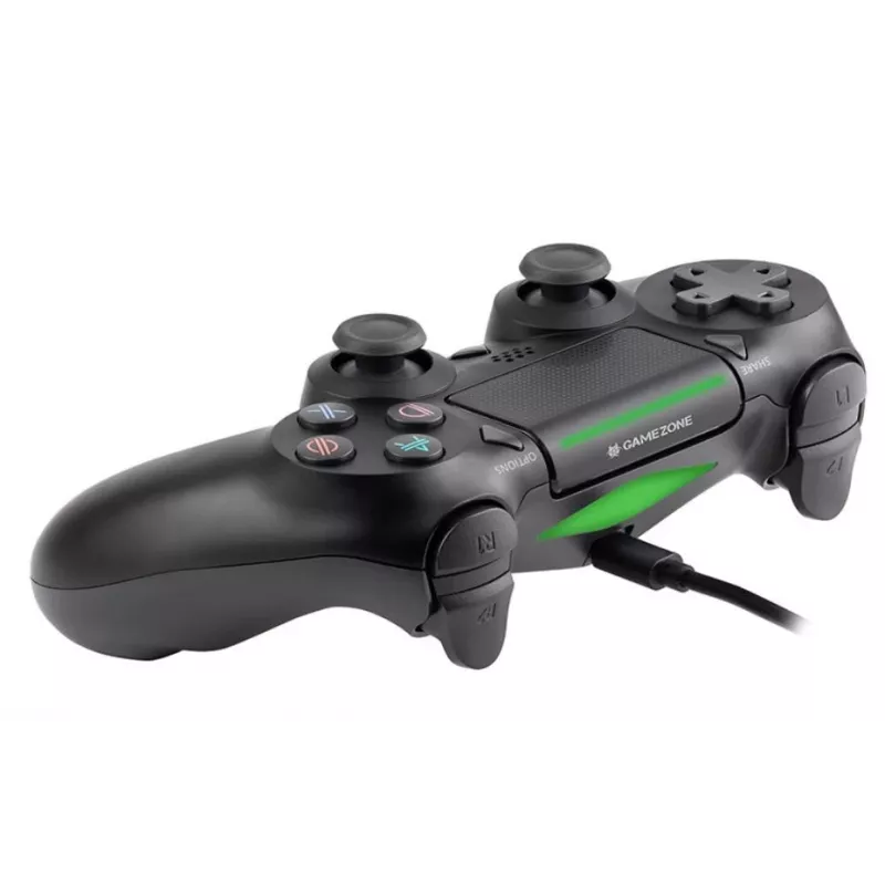 Káblový gamepad TRACER SHOGUN PRO čierny — 16 tlačidiel, analógový/digitálny, 1,5 m kábel, vibrácie, PC/PS4/PS3