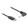 DeLOCK 85393 Napájací kábel čierny 1,5 m USB-C 3,5 x 1,35 mm