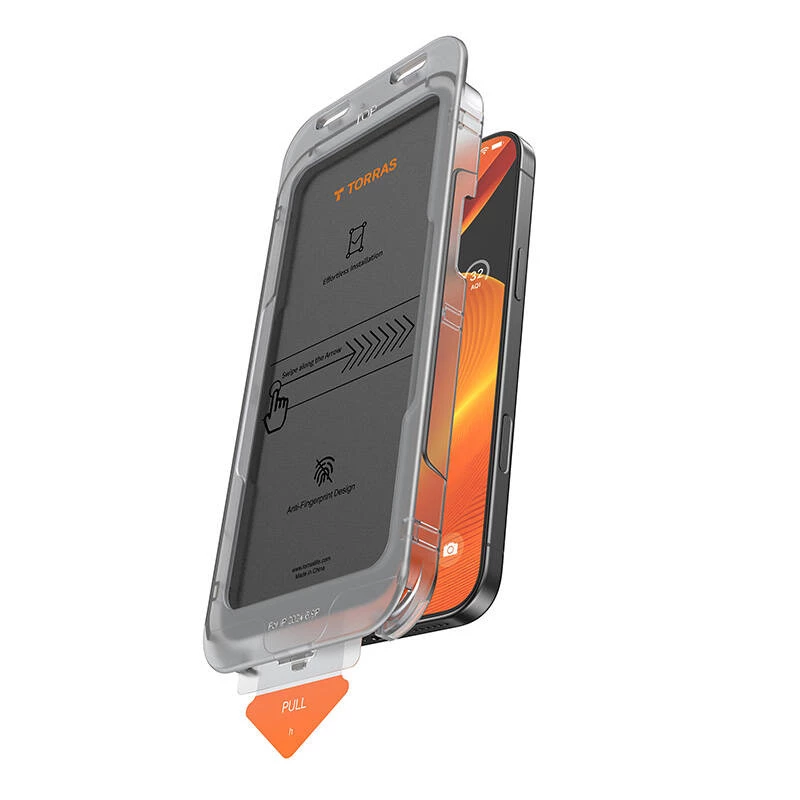 Ochranné sklo na displej proti videniu z boku Torras Install Master pre iPhone 16 Plus (model X00FX1563)