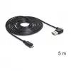 USB kábel DeLOCK USB 2.0 5m USB A Micro-USB B čierny