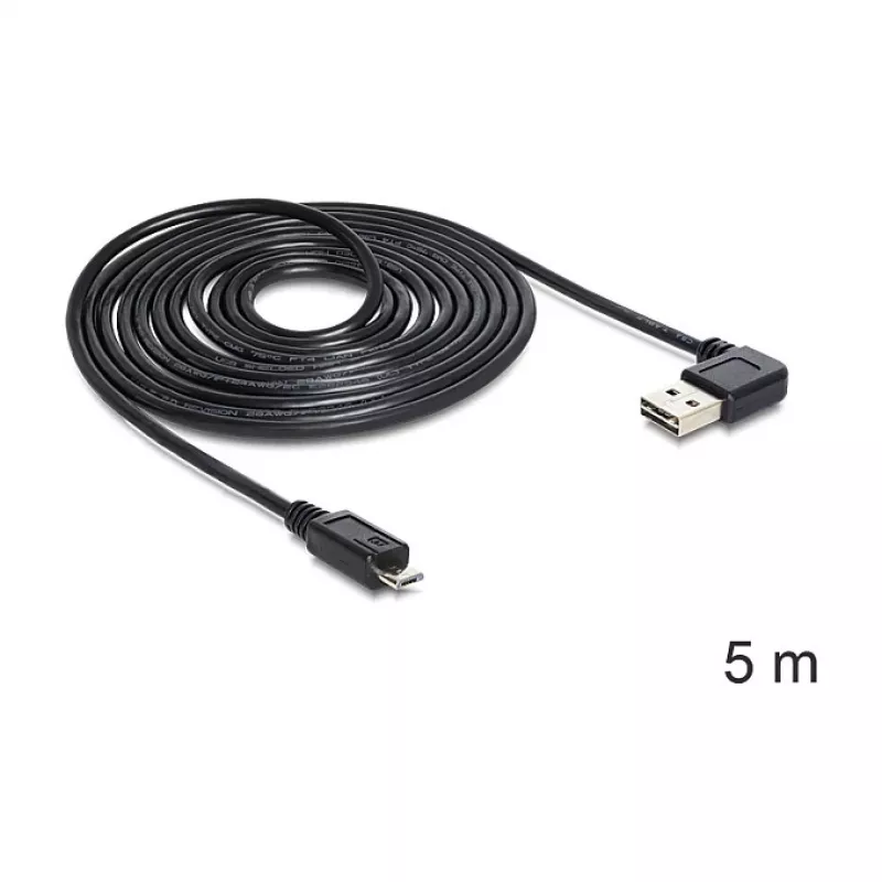 USB kábel DeLOCK USB 2.0 5m USB A Micro-USB B čierny