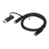 Lenovo 4X90U90618 USB kábel USB 3.2 Gen 1 (3.1 Gen 1) 1 m USB A/USB C USB C čierny