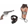 Gonher kovový revolver s puzdrom a opaskom