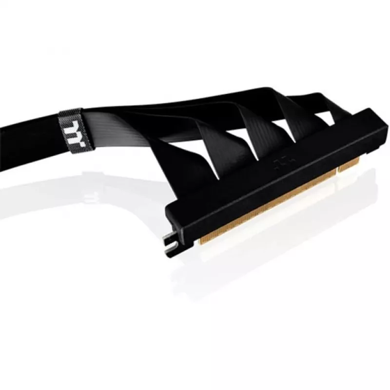 Thermaltake PCI-E 4.0 dvojitý 90-stupňový riser kábel, 40 cm, čierny