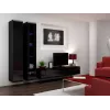 Cama vitrína VIGO '180' 180/40/30 čierna/čierna lesk