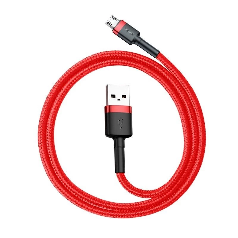 USB kábel Baseus CAMKLF-C09 2m USB A na Micro-USB B červený