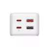 Napájací adaptér FIXED FIXCS65-1.5-WH s 2× USB-C PD 65 W a 2× USB-A konektormi