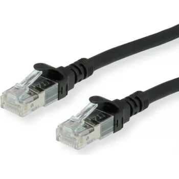 ROLINE - patch kábel - RJ-45 (M) na RJ-45 (M) - 50 cm - UTP - CAT 6a - bezhalogénový, zalievaný, lankový vodič - čierny (21.15.2750)