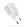 Nástenná nabíjačka everActive SC-330Q s 1x USB-A a 1x USB-C konektormi, 20W, biela