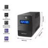 Qoltec Monolith UPS dvojitá konverzia online 0,65 kVA 360 W 2 AC zásuvky