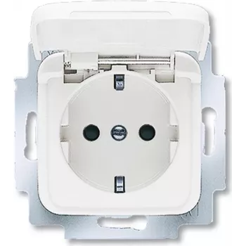 BUSCH JAEGER 20 EUKB-214 - CEE 7/3 - 2P+E - biela - 250 V - 16 A - 71 mm