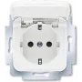 BUSCH JAEGER 20 EUKB-214 - CEE 7/3 - 2P+E - biela - 250 V - 16 A - 71 mm