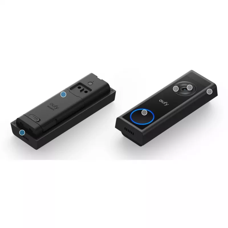 Videodomofón Eufy C31 2K s podporou microSD, 2560×1440, 6500 mAh, káblový & bezdrôtový, čierna