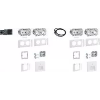 Hager sada 2 pracovné stanice s 3 GAPSET2Std+USB nabíjačka 15W 2xRJ45 Cat
