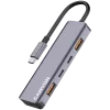 Canyon DS-18 - USB-C hub - 5 portov - 1x USB-C 5V DC nabíjanie - 2x USB-C - 10 Gbit/s - 2x USB 3.2