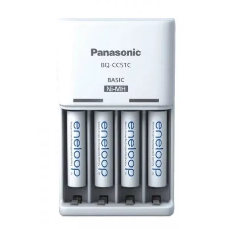 Nabíjačka batérií PANASONIC Eneloop Basic BQ-CC51 + 4x AAA 800 mAh (K-KJ51MCD04E)