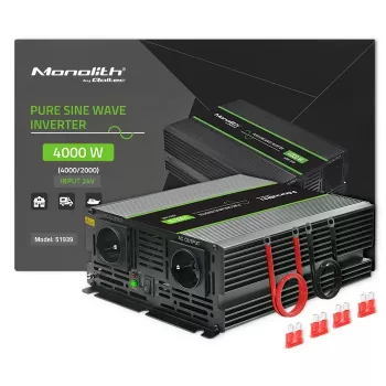 Qoltec Monolith napájací adaptér/menič auto 4000 W čierny