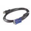 APC KVM USB kábel - 6 ft (1,8 m), 1,83 m, USB, USB, VGA, čierny, USB-A