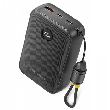 Prenosná nabíjačka Vention FKBB0-C 20000 mAh Powerbank, 1x USB-A + 2x USB-C, čierna