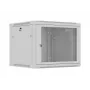 Nástenný 19-palcový rozvádzač LANBERG 9U 600x600 mm sivý s perforovanými dverami