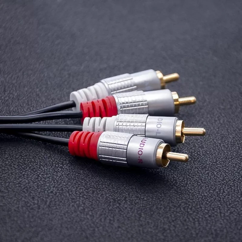 Audio kábel Qoltec 52337 2 m 2 x RCA čierny