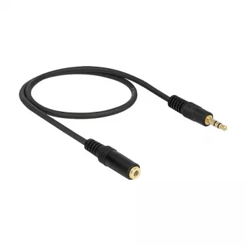 Audio kábel 3,5 mm M-F DeLOCK 83762 0,5 m čierny