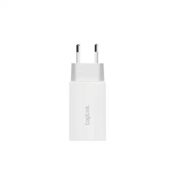 Duálny USB zásuvkový adaptér 65W, 2xUSB-C, biely