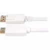 Sharkoon adaptérový kábel Displayport 1.2 > HDMI 4K biely 3 metre
