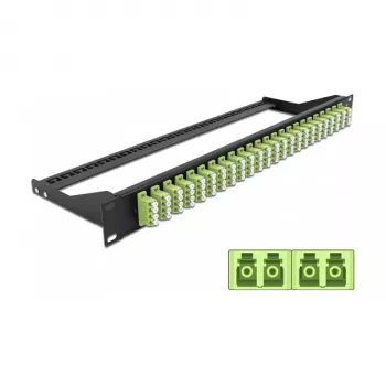 DeLOCK 43404 Patchpanel 1U sklolaminát LC zelená montáž do racku
